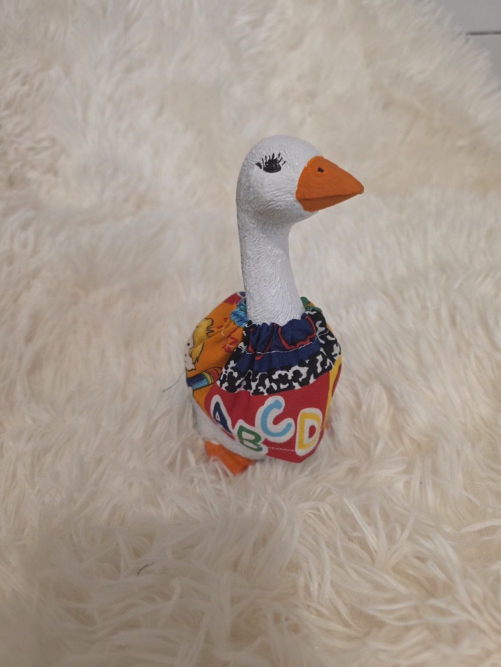 7" Desk Goose Handcrafted Back To School Print Dress